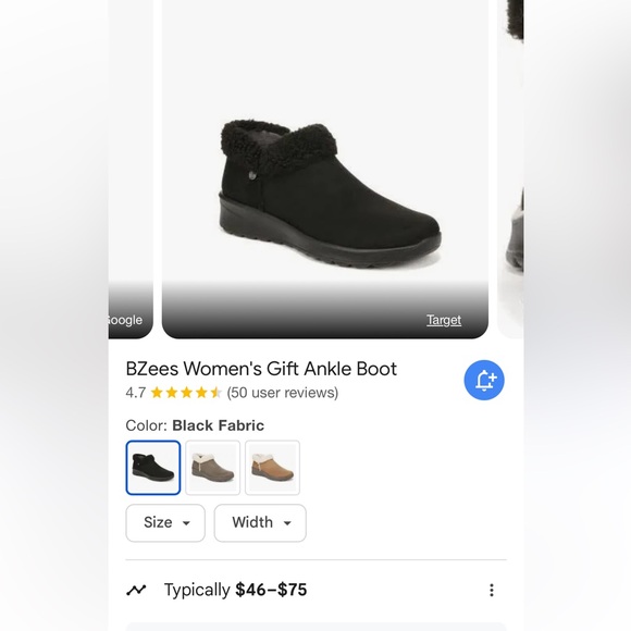 BZees Black Ankle Boot - Picture 1 of 5